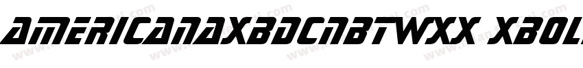 AmericanaXBdCnBTWXX XBold Regular字体转换